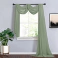 thumbnail image 2 of BalsaCircle Dusty Sage Green 18 feet Sheer Organza Curtain Panel Backdrop Drape Window, 2 of 8