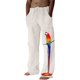thumbnail image 1 of Pantalones casuales de lino para hombre, estampado de árboles y pájaros, sueltos, ligeros, elásticos, con cordón elástico, banda elástica, pantalones de yoga para la playa 012-rojo CH 012-rojo CH Xishao ropa, 1 of 2