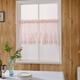 thumbnail image 5 of EeaseMX Cortina corta de encaje, media cortina para ventana, transmisión de luz, para el hogar, cocina, balcón, 130 x 41 cm, color rosa, 5 of 7