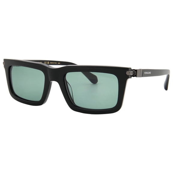 Salvatore Ferragamo Teal Rectangular Men's Sunglasses SF2015S 001 53
