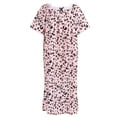 thumbnail image 5 of Valcatch Summer Long Nightgown Women's Ultra-Soft Nightshirt Full Length Short sleeve Print Sleepwear Plus Size, 5 of 12