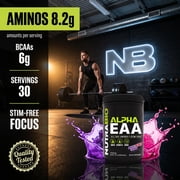 NutraBio Alpha EAA - All-Day Aminos - Recovery, Energy, Focus, and Hydration Supplement - Full Spectrum EAA BCAA Matrix, Electrolytes, Nootropics, Coconut Water - 30 Servings - Grape Berry Crush