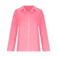 thumbnail image 5 of Amkhujs Linen Shirts for Women Long Sleeve Button Down Tops School Work Office Tops Summer Fall Outfits, 5 of 6