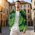 thumbnail image 3 of Uorisanigo Mens Knit Blazer Jacket Casual Size S Lightweight Blazer Suit Jacket with Pockets Knit Daily Blazers Mens St Patrick Day Outfits, St Patrick Day Tie-Dye, 3 of 6