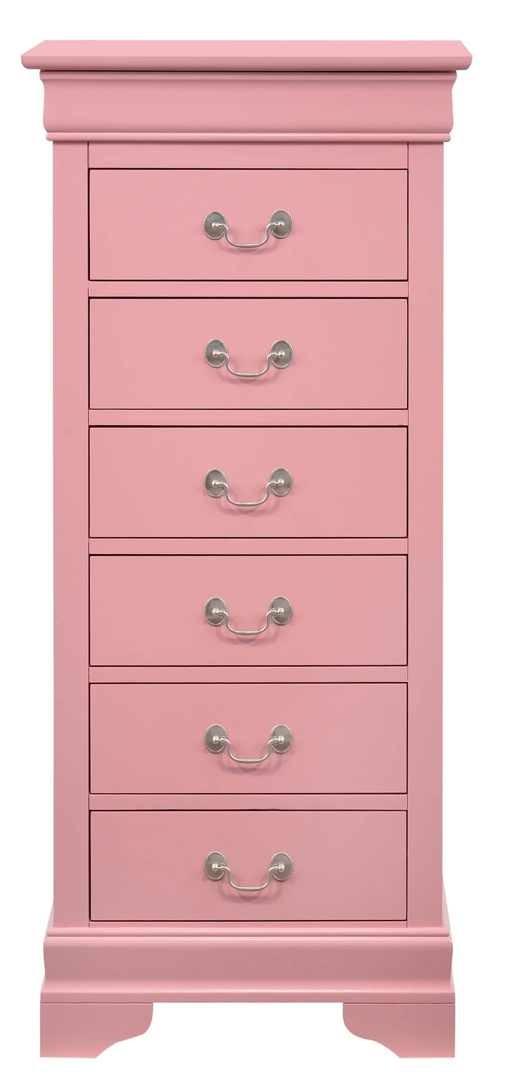 Glory Furniture Louis Phillipe Lingerie Chest in Pink Color