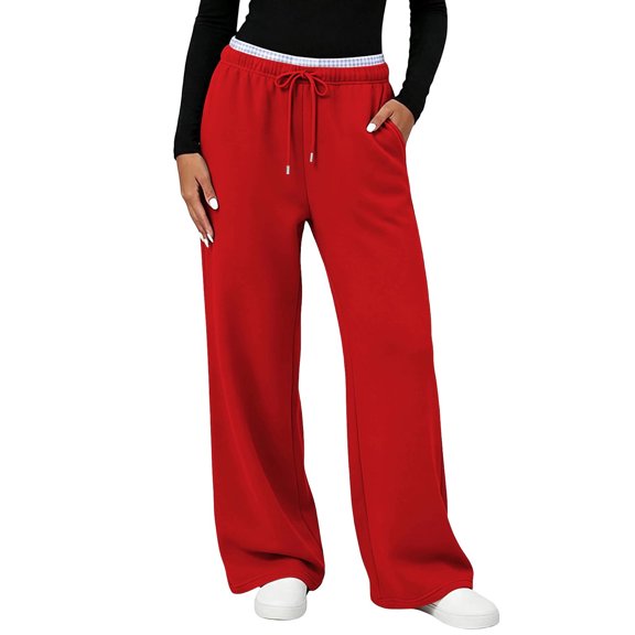 Luvrsol Plus Size Womens Sweatpants Loose Fit Lounge Pants Soft Casual Trousers with Deep Pockets S-3XL