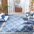 thumbnail image 2 of Safavieh Courtyard Alyssa Geometric Indoor/Outdoor Area Rug, Blue/Beige, 7'10" x 7'10" Square, 2 of 15