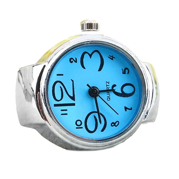 Joernso Finger Ring Watch Multifunctional Decorative Alloy Time Display Jewelry Accessories for Women