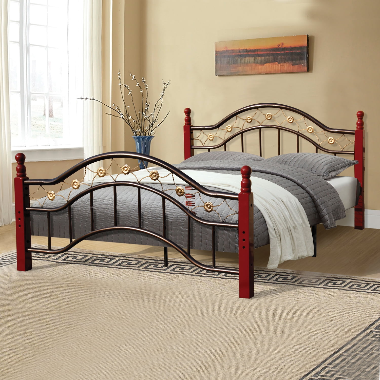 Home Source Charra FullSized Metal Bed