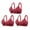 Red, variant on Lolmot 3 Pcs Bras for Women No Underwire Light Underwear Comfortable Push Up Bras Full Coverage Plus Size Adjustable Soft Everyday Bralettes