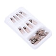 thumbnail image 3 of Uñas postizas elegantes, 24 piezas de uñas postizas con estampado de leopardo, confiabilidad excepcional, 3 of 14