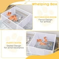 thumbnail image 5 of PawHut 81" x 40" Whelping Box for Dogs Built for Mother's Comfort, Newborn Puppy Supplies, Puppy Playpen with Adjustable Height Entrance Door, White, 5 of 9