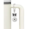 thumbnail image 3 of Delight Jewelry Silvertone Domed Class of 2026 - Silvertone Bow Charm Accessory for Tumblers and Thermal Cups, 3 of 4