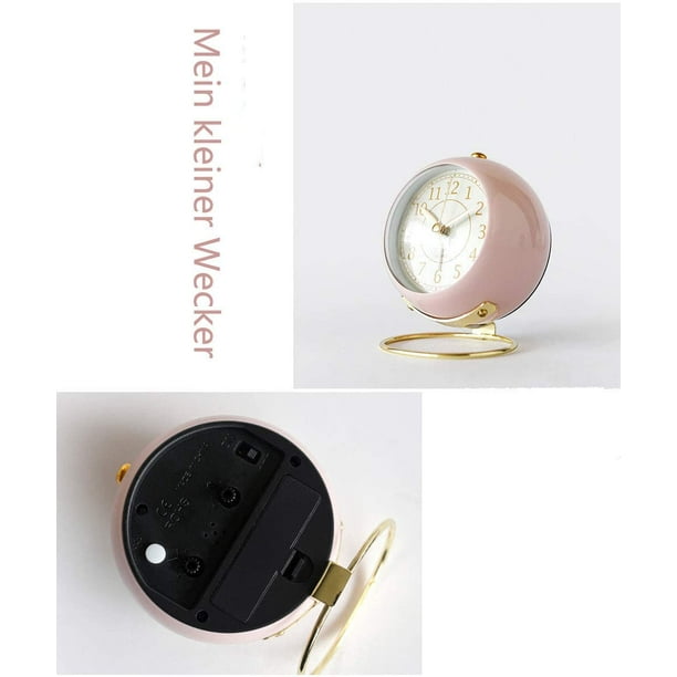 Slarm Clock, Small Quiet Table Clock Classic Retro Alarm Clock