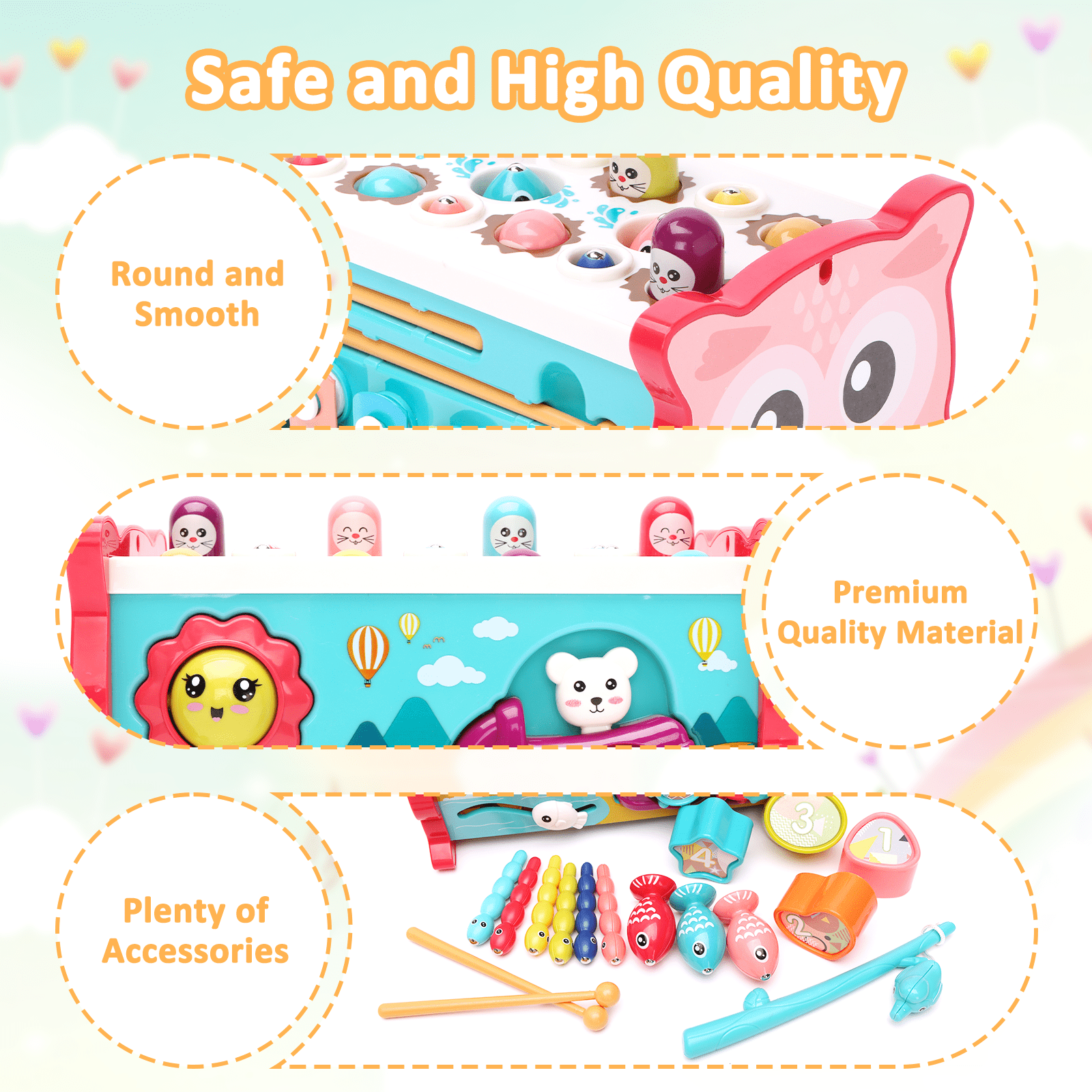 ORFELD Learning Toys 8 in 1 Baby Busy Toys Toddler Educational Gifts for Kids 1- 3Y Boys & Girls