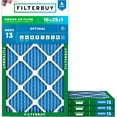thumbnail image 1 of Filterbuy 16x25x1 Air Filter MERV 13 Health Defense, HVAC AC Furnace Air Filters Replacement (4-Pack), 1 of 9