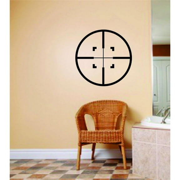 Custom Wall Decal Hunting BullsEye Design Gun Shooting Range Deer Hunter Hobby Wall s Adhesive Mural Stickers 8 X 8"