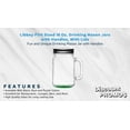 thumbnail image 2 of 10 Libbey Handle Mason Jars with Lids Set, 16 oz. - Traditional style, Drinking, Glassware - Green, 2 of 5