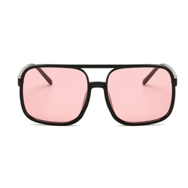 Sonducket Gafas ópticas Gafas con montura negra Protección de moda Accesorios de ropa de marco grande para protección de ojos Lentes Negro con borde rosa.