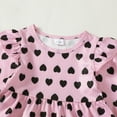 thumbnail image 5 of Mikrdoo Baby Girls Outfits Heart Print Ruffle Tops Ripped Jeans Pants 2Pcs Winter OOTD Pink 2-3 Years, 5 of 9