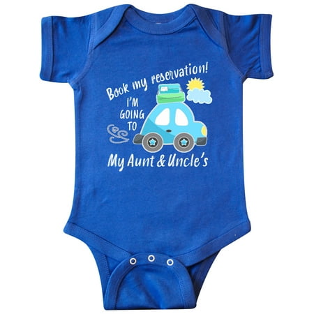 

Inktastic Book my Reservation! I m Going To My Aunt and Uncle s Gift Baby Boy or Baby Girl Bodysuit