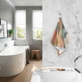 thumbnail image 2 of Yayeee 2 Pack Hand Towels for Bathroom 100% Cotton 16" x 28" Soft Absorbent Kitchen Towel, Abstract Wavy Landscape, 2 of 7