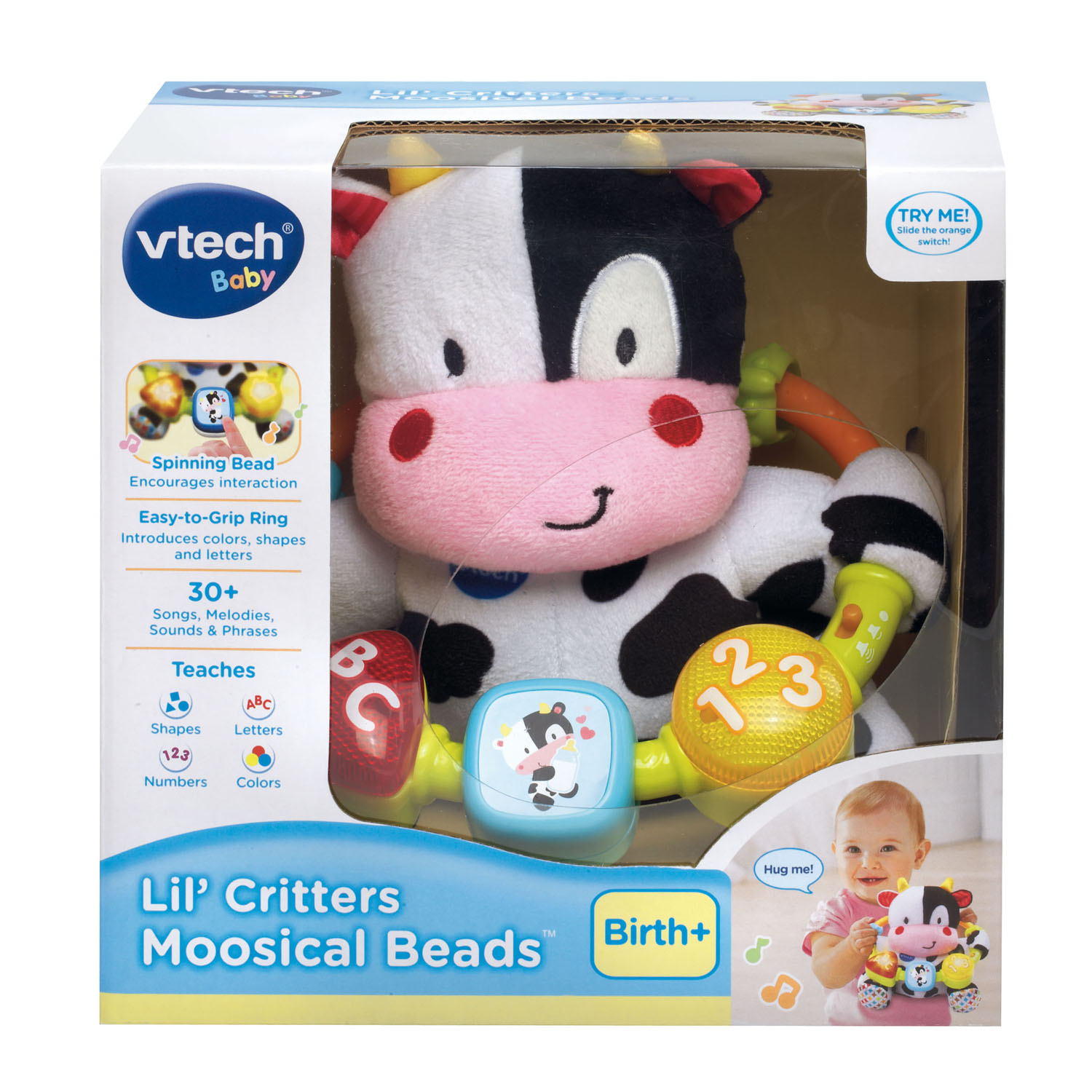 VTech Lil' Critters Moosical Beads, Plush Cow, Musical Baby Toy - image 5 of 7