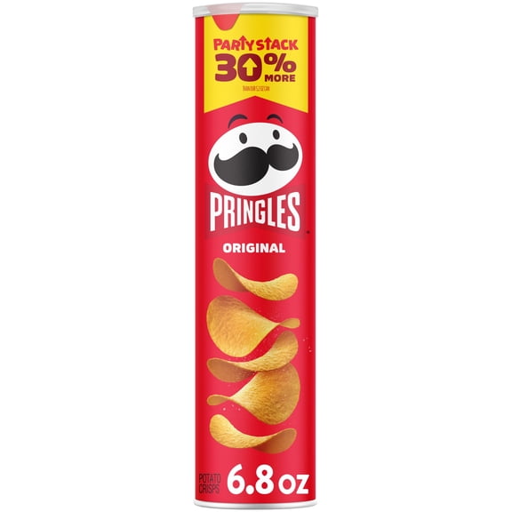 Pringles Original Potato Crisps Chips, Lunch Snacks, 6.8 oz Canister