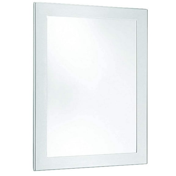 Bradley SA01-120001 - Framed Wall Mirror, Stainless Steel, Chase-Mounted, 12x16