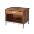 thumbnail image 1 of ACME Furniture Table de Chevet Sterret en Argent et Noyer, 1 of 4