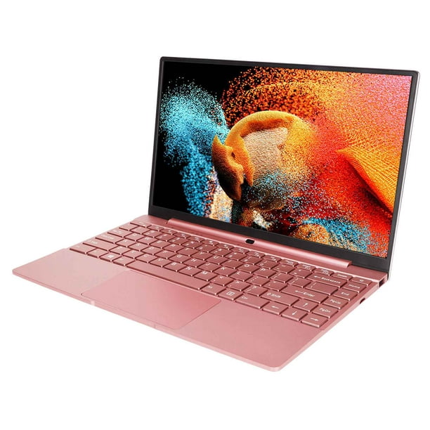 Ordinateur Portable, Rose Quad Core 14in Ultra Slim Laptop 128GB SSD Pour  Office EU Plug 
