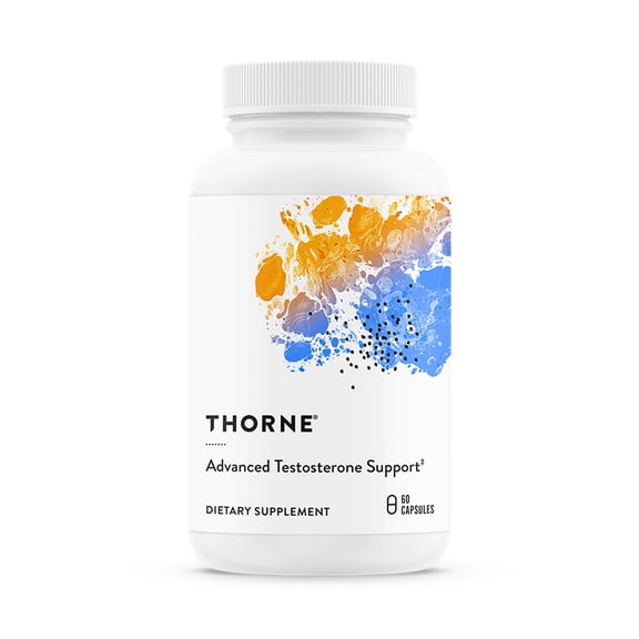 THORNE - Advanced Testosterone Support - Men's Health Supplement* - With Ashwagandha, Shilajit & Zinc - Soy, Gluten & Dairy Free - 60 Capsules