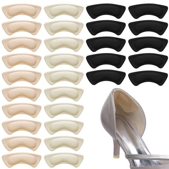 Abaima 15 Pairs Heel Grips Cushion Pads for Loose Shoes, Soft Shoe Heel Inserts Liners Heel Pads, Anti-Slip Anti-Blister Heel Cushions for Women Men Foot Comfort