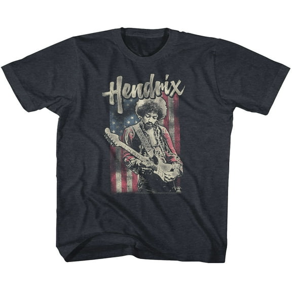 Jimi Hendrix Flag Navy Heather Toddler T-Shirt