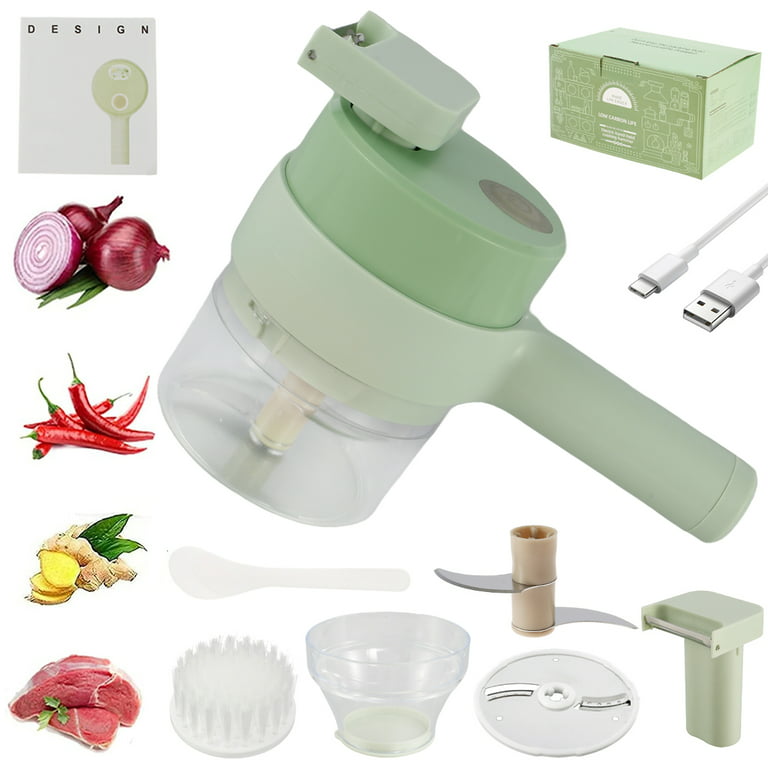 Lieonvis 4 in 1 Handheld Electric Vegetable Cutter Set