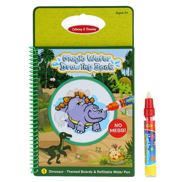 TFixol Non-toxic Magic Water Drawing Book Coloring Book Doodle with Magic Pen Dinosaur Series Painting No Ink Educational Toy