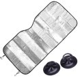 thumbnail image 1 of Car Foldable Windshield Sunshade Auto Front Window Sun Shield Visor Block UV Ray Aluminum Foil Reflective Sun Shield Silver, 1 of 7