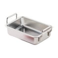 thumbnail image 4 of Household Deepen Roasting Pan Rectangle Oven Cake Tin with Handle Stainless Steel Oven Tray for Casseroles Brownies, 4 of 8
