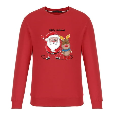 

Tejiojio Kids Clothing Holiday Gift Christmas Man Daddy Print Hoodless Sweatshirts Blouse Tops Family Clothes Pajamas