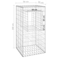 thumbnail image 4 of vidaXL Gabion Basket Posts 2 pcs 50x50x100 cm Iron, 4 of 4