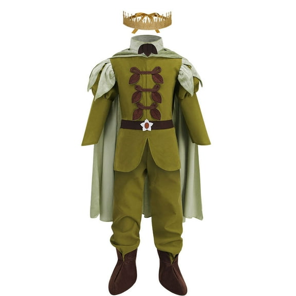 Boys Girls Prince Naveen Cosplay Outfits Sets Tiana Costume Dress Up