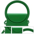 thumbnail image 2 of Bolso de mano con anillo redondo para mujer, Bolso de hombro con diseño de círculo grande, Bolso de hombro de cuero, 2 of 9