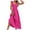 Hot Pink, variant on Xunlbb Beach Tank Top Dress Women's Summer Solid Sleeveless Neck Sexy Sundress Casual Flowy Beach Dresses, S-XL