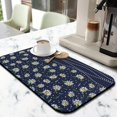 thumbnail image 2 of 2 Pack Washable Rubber Daisy Cute Floral Dish Drying Mats for Kitchen Counter Home Large Coffee Bar Pad Accessories and Decor for Utensils Stemware (2pcs 19.5''x12''), 2 of 6