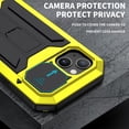 thumbnail image 6 of Case for iPhone 16 Pro,Military Grade 3 in 1 Metal Full-Body Rugged Stylish Kickstand Protective Case with Built-in Screen Protector Phone Case for iPhone 16 Pro,6.3 inch 2024 (Yellow), 6 of 15