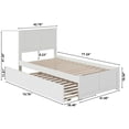 thumbnail image 7 of AFI Madison Twin Solid Wood Platform Bed with Footboard & Twin Trundle, White, 7 of 7