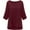 Wine, variant on hgsbede Plus Size Womens Cotton Tops Casual O-Neck Solid 3/4 Sleeve Loose Tops Blouse T-shirt Spring and Fall Tops