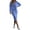 Blue, variant on Women’S 2-Piece Casual Matching Set, Sleeveless Square Neck Bodycon Midi Dress With Long Sleeve Button Up Cardigan Jacket, Smooth Wrinkle-Resistant Polyester Fabric, 2pcs, Sizes S Through XXXL