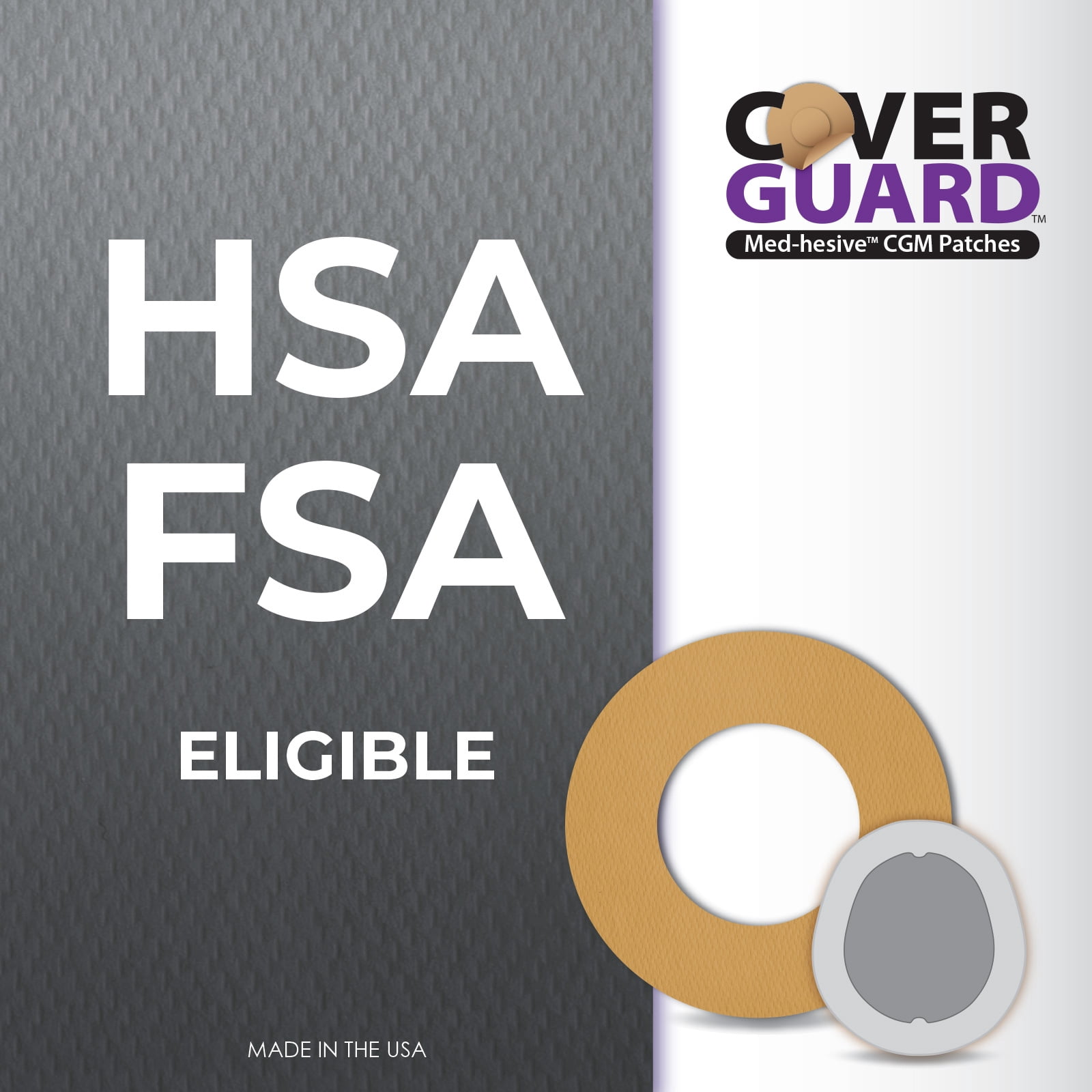 CoverGuard Center Cut Overpatches for Dexcom G7 | 25 Ct Tan | Premium Waterproof CGM Covers | Latex-Free | Anti-Fray | Easy Application & Removal | Sensor Protection