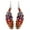 Red Leaf, variant on Native Feather Earrings for Women: One-Sided Feather Earrings, Tribal Earrings - Eagle Feather Earrings Red-tailed Hawk Feather Earrings (Multi-Colored)